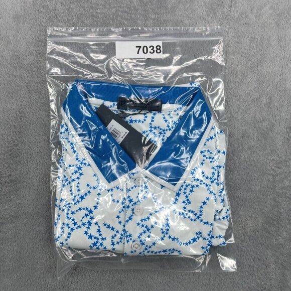 G FORE Golf Polo Shirt Men's Size XL Jersey Star Dust Banded Sleeve Tech Jersey - Picture 11 of 11